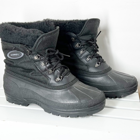 SOREL women’s SHIN ANKLE waterproof felt fleece lined winter duck boots SIZE 8 - Picture 2 of 12